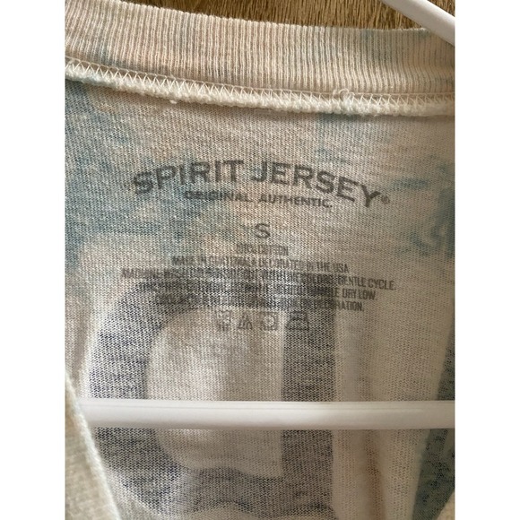 Spirit Jersey SANDALS Royal Bahamian Long Sleeve Top Blue White Peach Tie Dye S - Picture 7 of 10